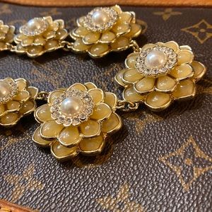 SOLD! Kate ♠️ Spade Rare 12k gold plated Necklace faux pearls crystals brand new